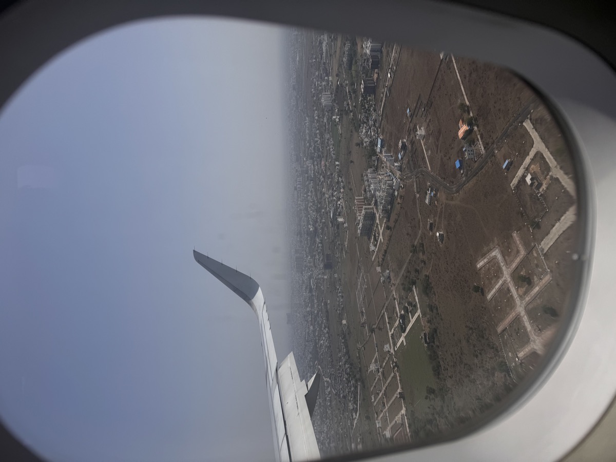 Aerial view from the window — the first flight from Delhi to Nagpur